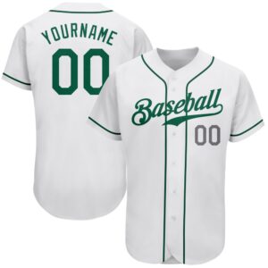 White Kelly Green-Light Gray Authentic Baseball Jersey,&hellip;
