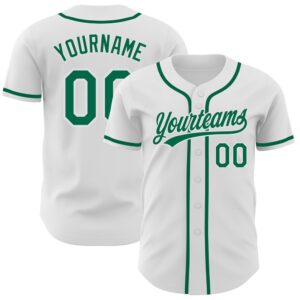 White Kelly Green Authentic Baseball Jersey, Custom&hellip;