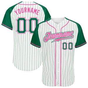 White Kelly Green Pinstripe Kelly Green-Pink Authentic&hellip;