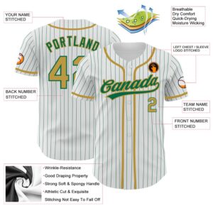 White Kelly Green Pinstripe Old Gold Authentic Baseball Jersey Custom Baseball Jersey Personalized Sport Jersey 2 wdwoj0.jpg