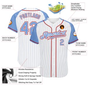 White Light Blue Pinstripe Light Blue Red Authentic Raglan Sleeves Baseball Jersey Custom Baseball Jersey Personalized Sport Jersey 2 yv3uoy.jpg