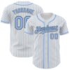 White Light Blue-Gold Authentic Baseball Jersey, Custom Baseball Jersey, Personalized Sport Jersey