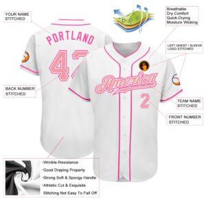 White Medium Pink Pink Authentic Baseball Jersey Custom Baseball Jersey Personalized Sport Jersey 2 pntczs.jpg