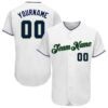 White Navy-Old Gold Authentic Baseball Jersey, Custom Baseball Jersey, Personalized Sport Jersey