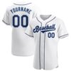White Navy-Red Authentic Baseball Jersey, Custom Baseball Jersey, Personalized Sport Jersey