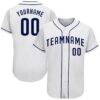 White Navy Baseball Jersey, Custom Baseball Jersey, Personalized Sport Jersey