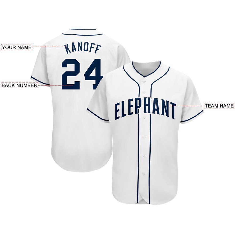 White Navy Baseball Jersey, Custom Baseball Jersey, Personalized Sport Jersey