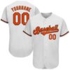 White Orange-Black Authentic Split Fashion Baseball Jersey, Custom Baseball Jersey, Personalized Sport Jersey