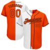 White Orange-Black Authentic Two Tone Baseball Jersey, Custom Baseball Jersey, Personalized Sport Jersey