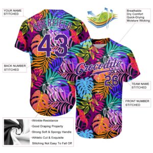 White Purple White 3D Pattern Design Hawaii Palm Trees Authentic Baseball Jersey Custom Baseball Jersey Personalized Sport Jersey 2 axe47l.jpg