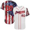 White Red-Navy Baseball Jersey, Custom Baseball Jersey, Personalized Sport Jersey