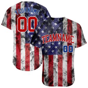 White Red-Royal 3D American Flag Fashion Authentic&hellip;