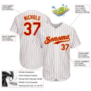 White Red Pinstripe Red Gold Authentic Baseball Jersey Custom Baseball Jersey Personalized Sport Jersey 2 pbszie.jpg