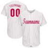 White Red-Black 3D Pattern Design Authentic Baseball Jersey, Custom Baseball Jersey, Personalized Sport Jersey