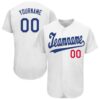 White Royal-Red Authentic Split Fashion Baseball Jersey, Custom Baseball Jersey, Personalized Sport Jersey