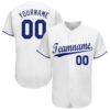 White Royal Pinstripe Gold-Royal Authentic Baseball Jersey, Custom Baseball Jersey, Personalized Sport Jersey