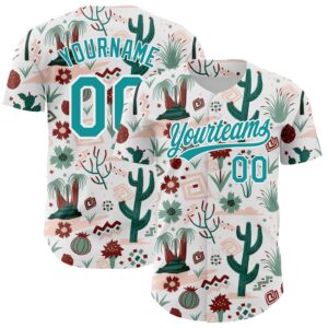 White Teal 3D Pattern Design Cactus Festival&hellip;