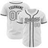 White White-Gold Authentic Baseball Jersey, Custom Baseball Jersey, Personalized Sport Jersey