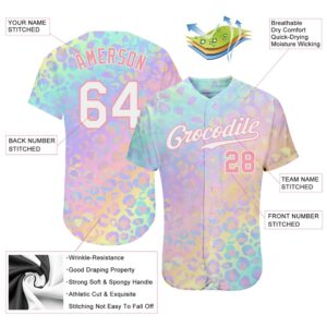 White White Medium Pink 3D Pattern Design Leopard Authentic Baseball Jersey Custom Baseball Jersey Personalized Sport Jersey 2 vl3zg3.jpg