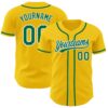 Yellow Green-White Authentic Fade Fashion Baseball Jersey, Custom Baseball Jersey, Personalized Sport Jersey