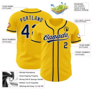 Yellow Navy White Authentic Baseball Jersey Custom Baseball Jersey Personalized Sport Jersey 2 pid8x0.jpg