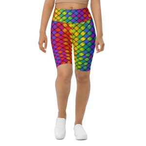 3D Rainbow Pattern Biker Shorts, Biker Shorts&hellip;