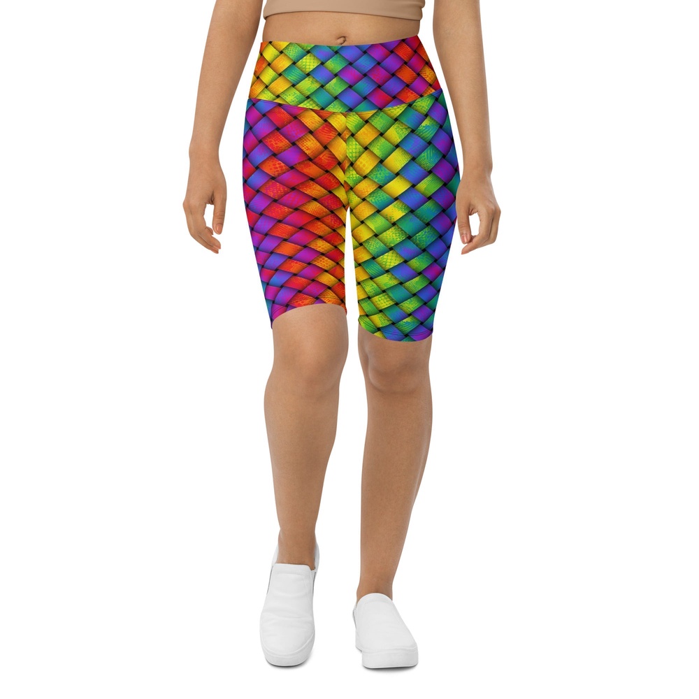 3D Rainbow Pattern Biker Shorts, Biker Shorts For Mom, Shorts Mother’s Day, Mother Day Gift