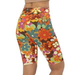70s Flower Pattern Biker Shorts Biker Shorts For Mom Shorts Mother s Day Mother Day Gift 2 jhzigo.jpg