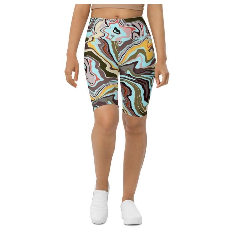 Aqua Marble Biker Shorts, Biker Shorts For Mom, Shorts Mother’s Day, Mother Day Gift