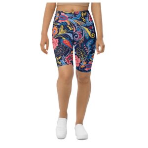 Art Deco Floral Biker Shorts, Biker Shorts&hellip;