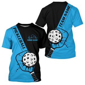 Black And Blue Custom Pickleball Team T-Shirts&hellip;