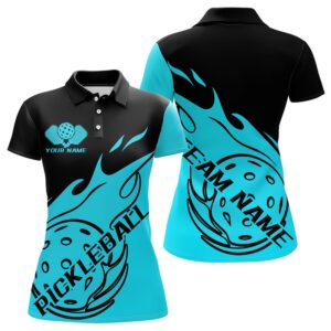 Black And Blue Fire Pickleball Ball Custom&hellip;