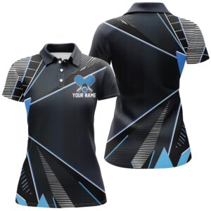 Black And Blue Pickleball Polo Shirts for&hellip;