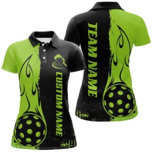 Black And Green Custom Flame Ladies Pickleball&hellip;