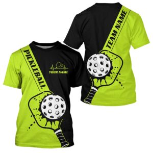 Black And Green Custom Pickleball Team T-Shirts&hellip;