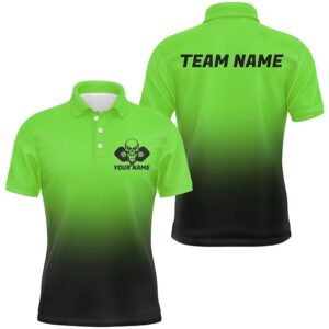 Black And Green Custom Skull Pickleball Shirts&hellip;