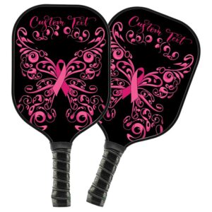 Black And Pink Breast Cancer Ribbon Butterfly&hellip;