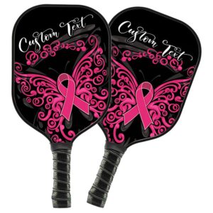 Black And Pink Breast Cancer Ribbon Butterfly&hellip;
