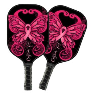 Black And Pink Breast Cancer Ribbon Butterfly&hellip;