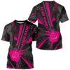 Black And Orange Flame Custom Pickleball T-Shirts For Men, Pickleball Uniforms Team Pickleball 3D TShirts