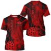 Black And Red Plaid Snowflake Custom Christmas Pickleball T-Shirts For Men, Chirstmas Pickleball Outfits