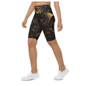 Black & Gold Biker Shorts, Biker Shorts&hellip;