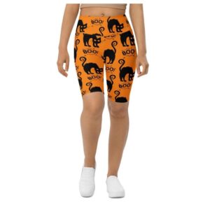 Black Kitty Halloween Biker Shorts, Biker Shorts&hellip;