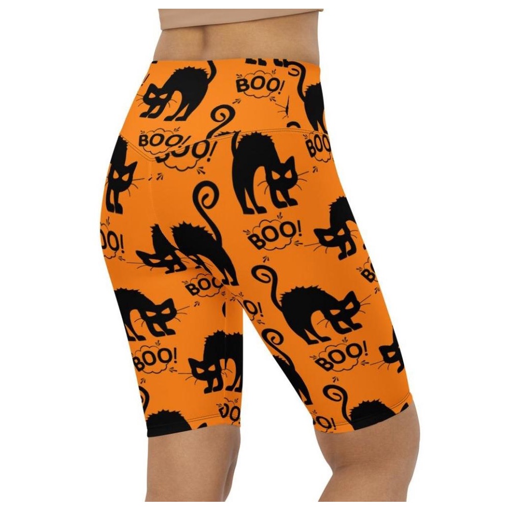 Black Kitty Halloween Biker Shorts, Biker Shorts For Mom, Shorts Mother’s Day, Mother Day Gift