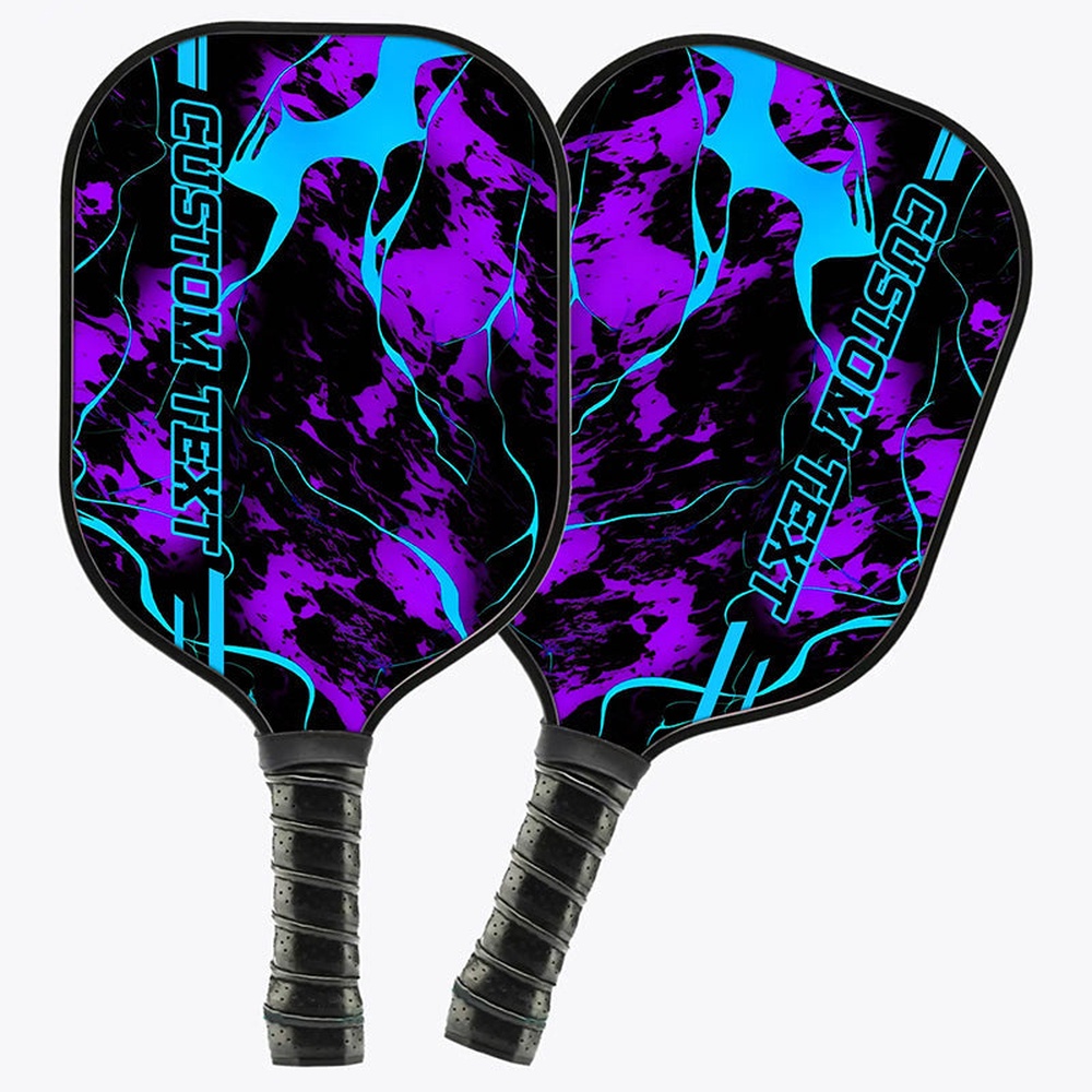 Blue And Purple Paint Splatter 3D Printed Custom Pickleball Paddles, Pickleball Gifts For Men And Women, Custom Pickleball Paddle