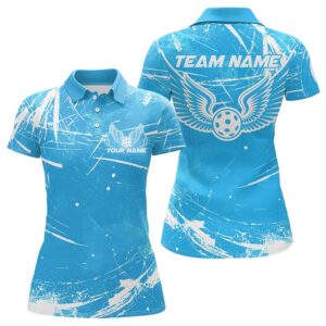 Blue And White Custom Pickleball Wings Polo&hellip;