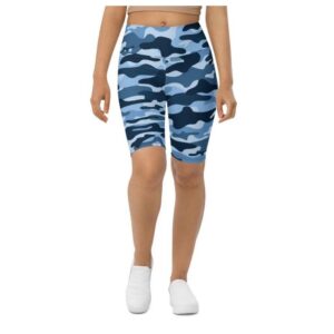 Blue Camo Biker Shorts, Biker Shorts For&hellip;