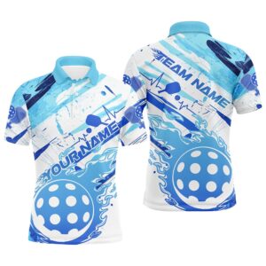 Blue Flame Pickleball Ball Custom Pickleball Polo&hellip;