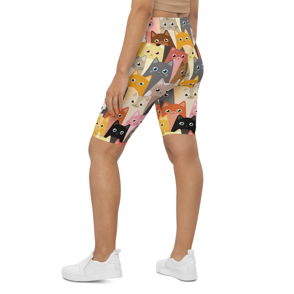 Cartoon Cats Biker Shorts, Biker Shorts For Mom, Shorts Mother’s Day, Mother Day Gift