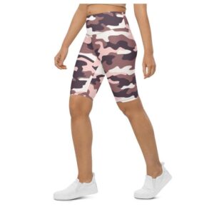 Chocolate Brown Camo Biker Shorts, Biker Shorts&hellip;